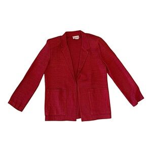 Vintage Women’s Elegant Linen Red Blazer